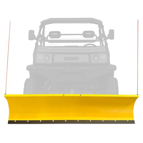 Kandi America Snow Plow Kit, Plow Measures 70.5’’ x 17.25’’, Winch-Driven Snowplow kit, Designed for Kandi Cowboy UTV, Snowblade Plow, Snow Plow Shovel, Snow Pusher Plow Blade, Efficient Snow Removal