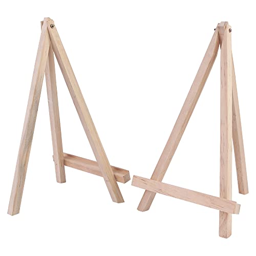 Image of Amazon Brand - Umi Canvas Easel Stand Tabletop A-Frame Medium Wooden Easel Size - 12 Inch Pack of 2