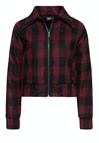 Queen Kerosin Damen Flanell Jacke Original 50'S Regular Fit Reine Wolle...