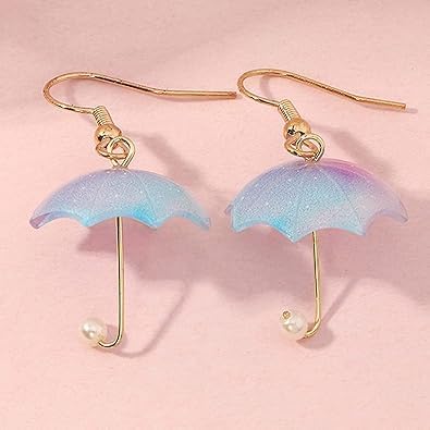 Cute Funny Resin Umbrella Drop Dangle Earrings Personality Mini Umbrella Weather Earrings Costume Holiday Jewelry for Women - Image 7