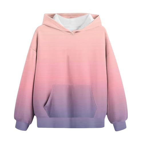 Girls Oversized Hoodies Casual Long Sleeve Gradient Color Hooded Pullover Oversized Sweatshirts Kids Preppy Clothes2