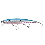 LITTMA California Surf Fishing Lures Saltwater Jerkbait Crankbait Surf Minnow 110 - Metallic Sardine Super Glow & Pearl Pink Belly Glow Lures for Halibut & Striper Fishing