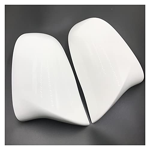 Couvercle de remplacement de rétroviseur style carbone blanc haute finition