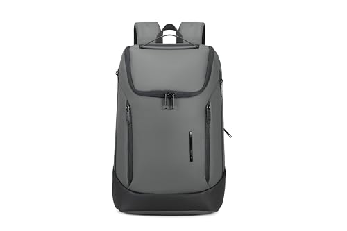 SAIA TIAN 17-Inch Waterproof Laptop Backpack Gray
