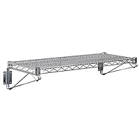 Vogue Wandregal aus Stahldraht, 1220 mm, verchromter Stahl, Größe: 1220 (B) x 360 (T) mm, maximale Belastung: 30 kg, U202