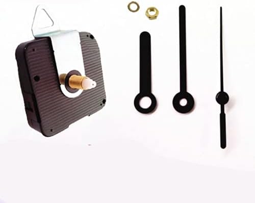 Dhorcas (#11) 1/2" Threaded Motor and Black 1 3/4" Hands and Hanger, Quartz Clock Movement Kit for Replacement