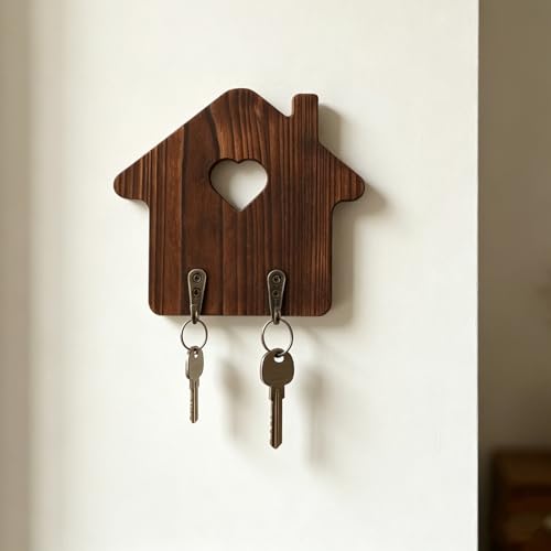 Colgador de llaves de madera resistente espacio decorativo 6
