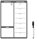 The Magnet Shop Wochenplaner für Kühlschrank, magnetisches Whiteboard, Kalender und Einkaufsliste, Verwendung für die Lebensmittelzubereitung [30 x 21 cm] (Grau, A4)
