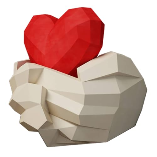 ETHZZLE 立体ハート形折り紙紙模型キット 向け手作り折り紙工作 教育用紙折り材料壁掛け飾り