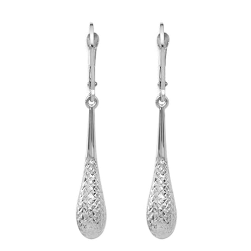 Image of LeCalla 925 Sterling Silver BIS Hallmarked Lightweight Teardrop Filigree Leverback Drop Dangle Earrings for Women and Girls