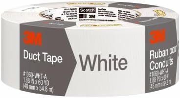 3M Cinta adhesiva 3955-WH, blanca, 1.88 pulgadas x 60 yardas, cantidad 1