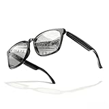 [HOSELEC] スマートグラスBluetooth 5.3カラー調光サングラスワイヤレスオーディオオープン内蔵マイクUV 400ブルーレイカットai翻訳スマートメガネフォトクロミックBluetoothワイヤレスハンズフリー通話オーディオ多機能ドライバメガネ (ブラックフレームアンチブルーライト（翻訳版）) [並行輸入品]