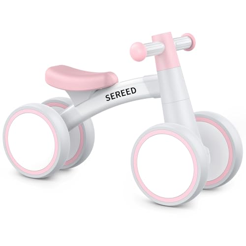 SEREED Baby Balance Bike Toys for 1 Year Old Girl Gifts, Baby Walker, One Year Old Girl Birthday Gifts, 12-24 Months Toddler Balance Bike, First Birthday Gifts