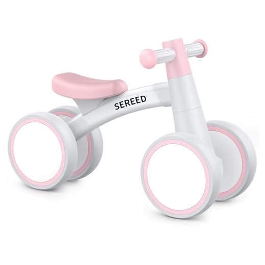 SEREED Baby Balance Bike Toys for 1 Year Old Girl Gifts, Baby Walker, One Year Old Girl Birthday Gifts, 12-24 Months Toddler Balance Bike, First Birthday Gifts