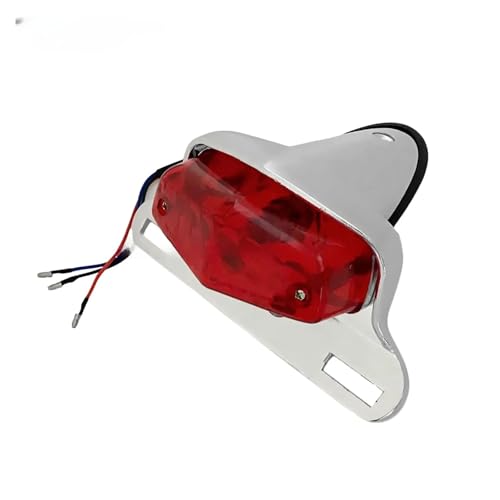 Feu arrière moto vintage LED Lucas clignotant support plaque immatriculation custom - 2