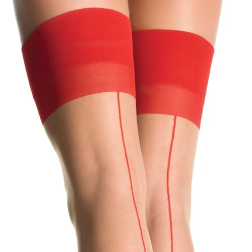 Leg Avenue 1027 chaussettes fines coutures arrières rouge