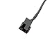 YiKaiEn DC Power Supply Plug to 4-Pin 3-Pin PC Fan Power Adapter DC 5.5 x 2.1mm Female Cable Computer Cooler Cooling Fan Splitter Power Cable 11.8inch 30cm (1 to 1)