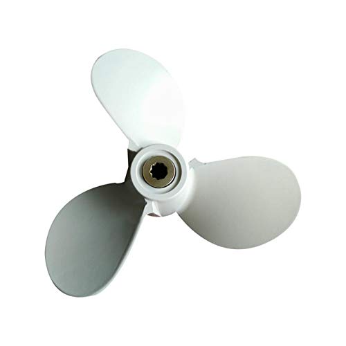 Nbxypeaus Kleines Marineschiff Propeller Dreiblatt Aluminiumlegierung Propeller für Yamaha Außenborder 4-6 PS-Motor Cover