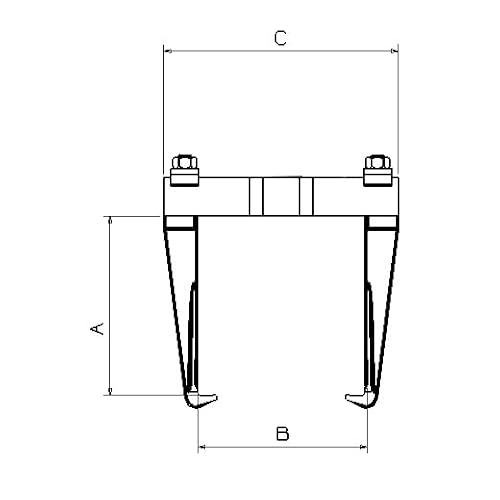 EXTRACTOR HIDRÁULICO FORZA A=300XB=245 PATAS RÍGIDAS