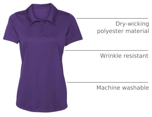 Image of Opna Women's Dry-Fit Golf Polo Shirts 3-Button Golf Polo's in 20 Colors XS-3XL Shirt
