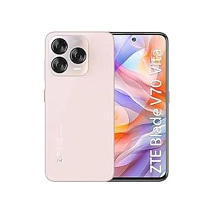 ZTE Blade V70 Vita Mobile Phone, 6.7” Display, Dual Sim, 4+256GB, 5000mAh Battery - Sim Free Unlocked Smartphone - UK Warranty - Rose Pink