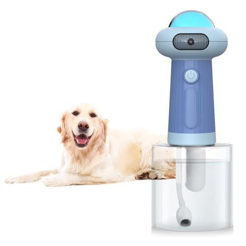 MSDONG Electric automatic Cat Foam machine - 1200mA Battery, 350ml Capacity, IPX7 Waterproof, Magnetic Charging, Large Foam Production for Cats/Dogs/Pets and Household Cleaning (Blue)