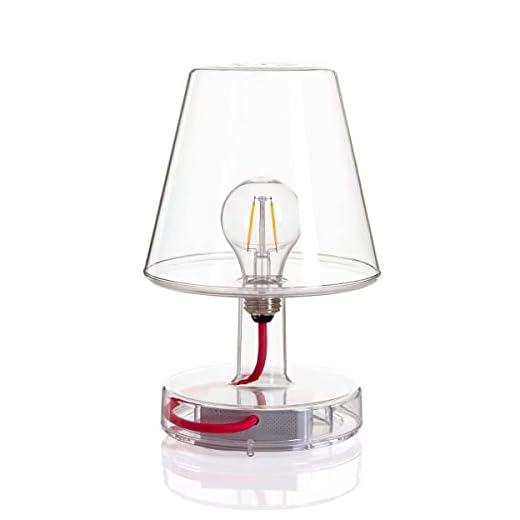 Fatboy® Lampe Transloetje Transparent | Tischlampe, Leselampe, Nachttischlampe | ohne Kabel | aufladbar mit Mini-USB