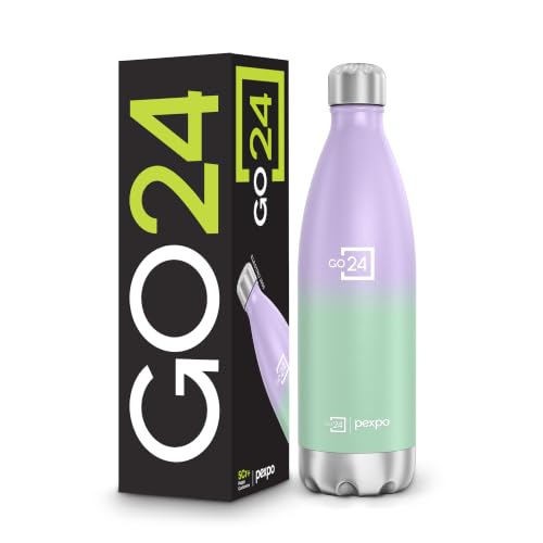 Stainless Steel Water Bottle Electro Green-Purple Ombre 980ml