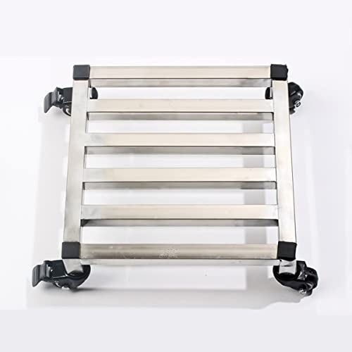 Outils de jardinage chariot à plantes avec roulettes et support pot de fleurs en acier