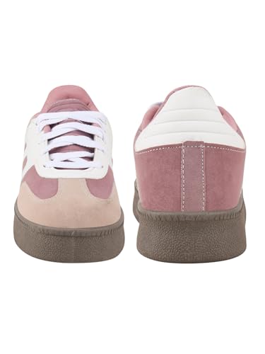 Image of Shoetopia Women's Casual Sneakers || Lace-Up Low-Top Shoes with Cushioned Sole || Trendy Daily Footwear Walking Shoes