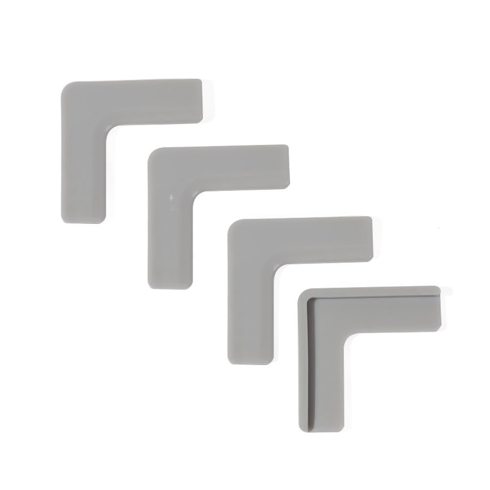 4Pcs Soft Anti Collision Security Safety Corner Guards Anticollision Strip Edge Protection Protector(Grey)