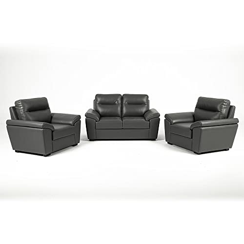 Image of Wakefit Sofa Set | 3 Year Warranty | Sofa 4 Seater, 4 Seater Sofa for Living Room, Wooden Sofa Set, Sofa Set 2+1+1 Seater - Lounger(Jindal : Thundercloud)