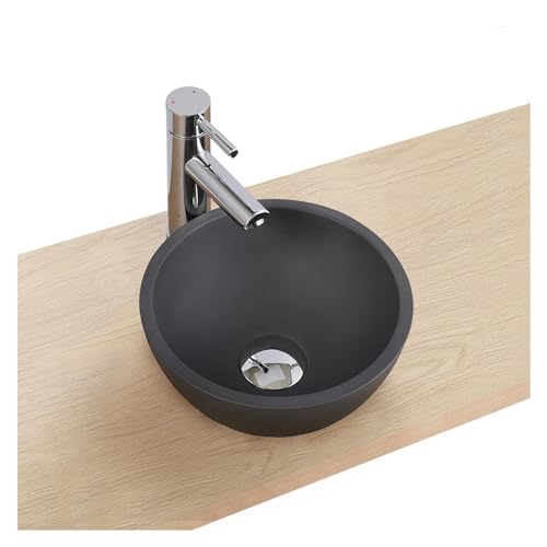 MOB-IN Vasque Lave-Mains à Poser Ronde en béton Gris 26cm