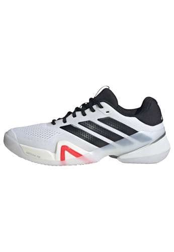 Image of adidas Mens Barricade 14 Tennis Sneakers Shoes - Black, Orange