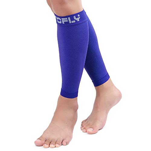Image of TOFLY Calf Compression Sleeve for Men & Women, 1 Pair, Footless Compression Socks 20-30mmHg for Leg Support, Shin Splint, Pain Relief, Swelling, Varicose Veins, Nursing, Travel, Plus Size S - 5XL