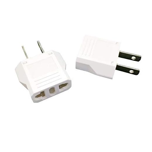 CABLEPELADO Adaptador de Enchufe Europeo a Enchufe de EEUU (Blanco)