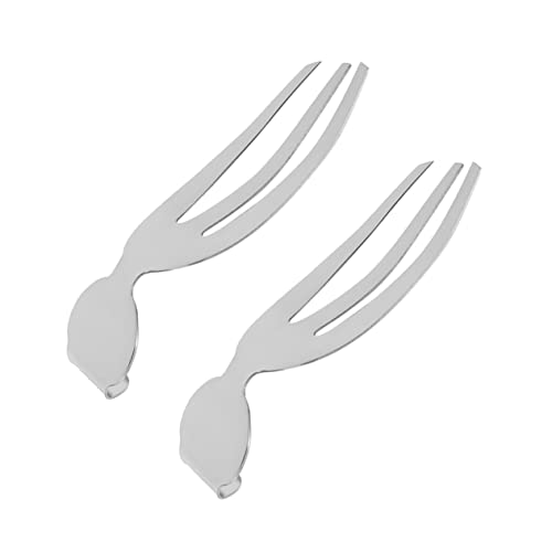 Unomor 2pcs Salad Fork Creative Salad Servers Salad Serving Forks Creative Salad Hands Salad Tossers Sandwich Tongs Buffet Server Mixing Dinner Fork Mixed Salad Silver Stainless Steel