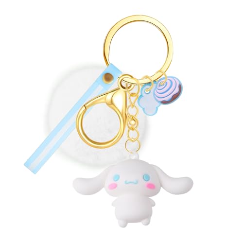 Hanaoops Llavero Lindo Anime Mujer Llaveros Dibujos Animados Animal con Bola Peluda...