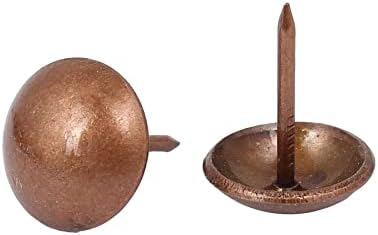 ZAYI 3/4''(19mm) Vintage Style Red Copper Upholstery Tacks, Furniture Nails, French Natural Thumb Tack Push Pin for DIY Wood Furniture Décor 100PCS (3/4'', Red Copper)