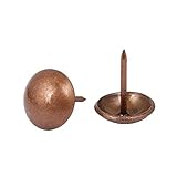 ZAYI 3/4''(19mm) Vintage Style Red Copper Upholstery Tacks, Furniture Nails, French Natural Thumb Ta