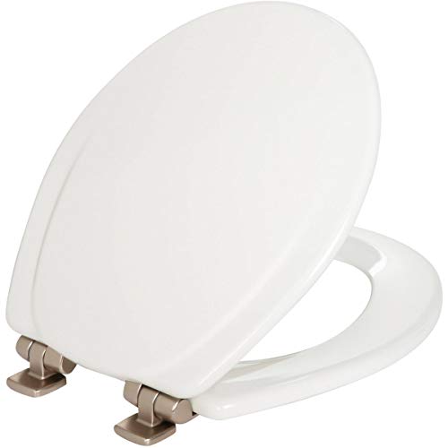 Mayfair Slow Close Round White Molded Wood Toilet Seat