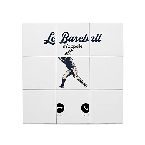 Mosaïque baseball sur carreaux céramique pour sublimer un salon de sport