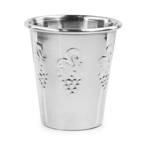 Kiddush Cup with 3.5 oz Stainless Steel Small Grape - 2.5 in.