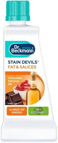 Stain Devils Fat & Sauces 50ml - Laundry Food Fat and Oil Stain Remover for Fabric - Removes Oil, Ketchup, Chocolate, Mayonnaise, Butter, Grease Stains - Gentle on White and Colourful Cloths