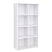 VASAGLE Bibliothèque à 8 Compartiments, Étagère, Meuble de Rangement, Armoire, pour Salon, Bureau, Chambre, Blanc LBC24WT