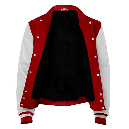 Image of Baseball Wool Letterman Varsity Faux Leather Sleeve For Men | Wool Varsity Bomber Jacket