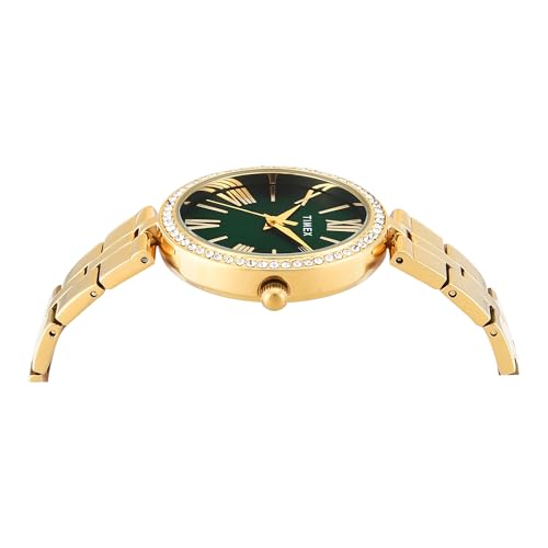 Image of TIMEX Green Round Dial Analog Women's Watch - TWEL22501