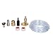 Respicefinem Brass Chemical Injector Kit for Pressure Washer 5000PSI Adjustable Downstream Injector with 9.8ft Tube 3/8 Inch Quick Connector for Pressure Washer Accessories