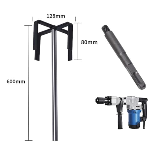 Amagogo Mixing Paddle Stirring Tool Handheld Cement Mixer Paddle Paint Mixer Paddle Square Handle for Garden,Home,Renovation Projects