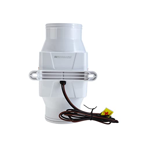 Mono-Gatari Marine Bilge Air Blower In-Line Marine Blower Dc12V 130 Cfm Marine Boat Electric Bilge Air Blower For Yacht Caravan Buildings Quiet Boat White #TOP4